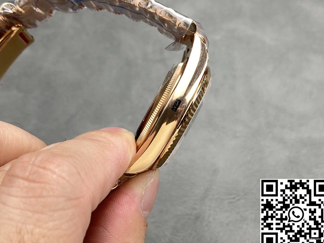 961 Rose Steel QF Factory M128235 Rolex Chocalate Date 36mm v5 StreetReady Day Tungsten Dial Gold 0821